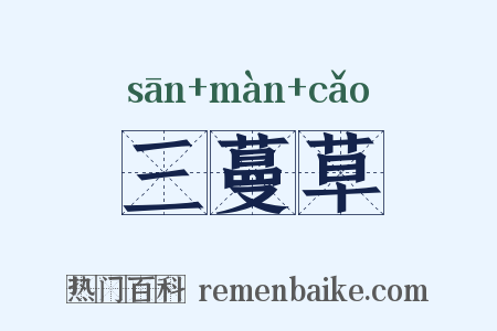 三蔓草是什么意思的图片